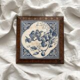 Gien birds iron earthenware trivet