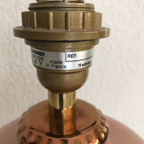 Ceramic lamp in pink and copper signed Louis Drimmer, circa 1980.