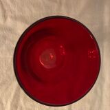 6 red bubbled puffed glasses on foot