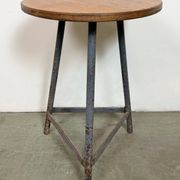 Tabouret d'atelier industriel gris, années 1960