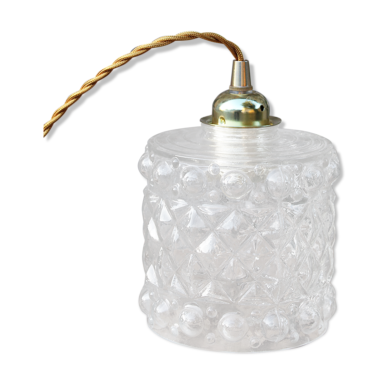 Moulded glass globe walk-in lamp