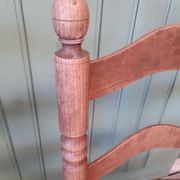 Pair of country-style straw chairs.