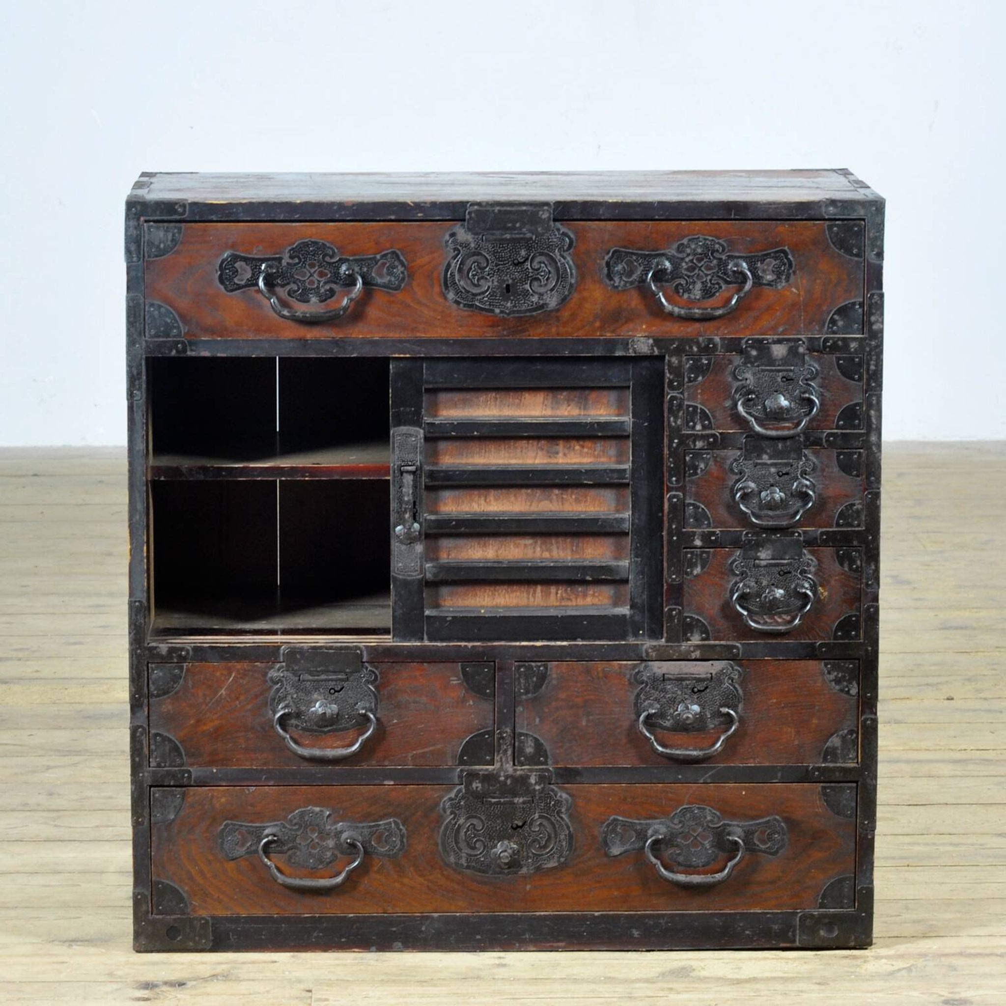 Japanese Tansu chest of drawers, circa 1890