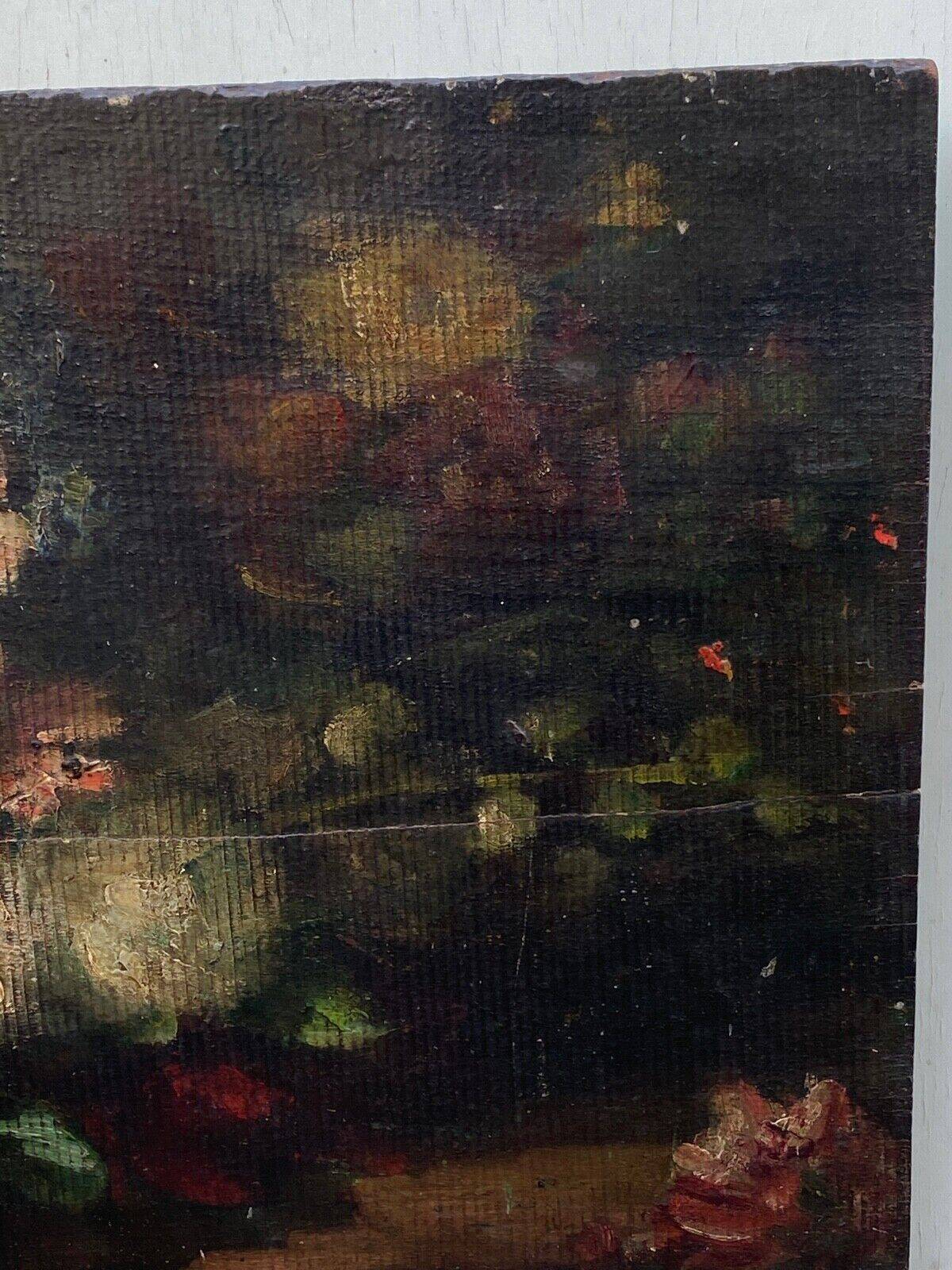 Oil on panel bouquet of flowers late 18th century still life