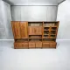 Multifunctional, modular shelving unit/wall system, teak, Denmark, 60s/70s