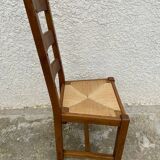 Set of 6 solid oak chairs
