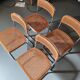 Set of 4 TIVIR chairs in cane and chrome metal.