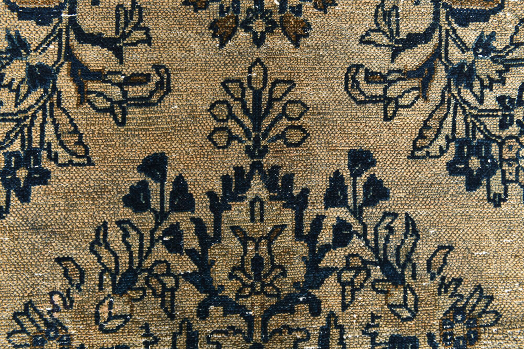 Classic Pattern Navy Blue Persian Rug, 311x402Cm