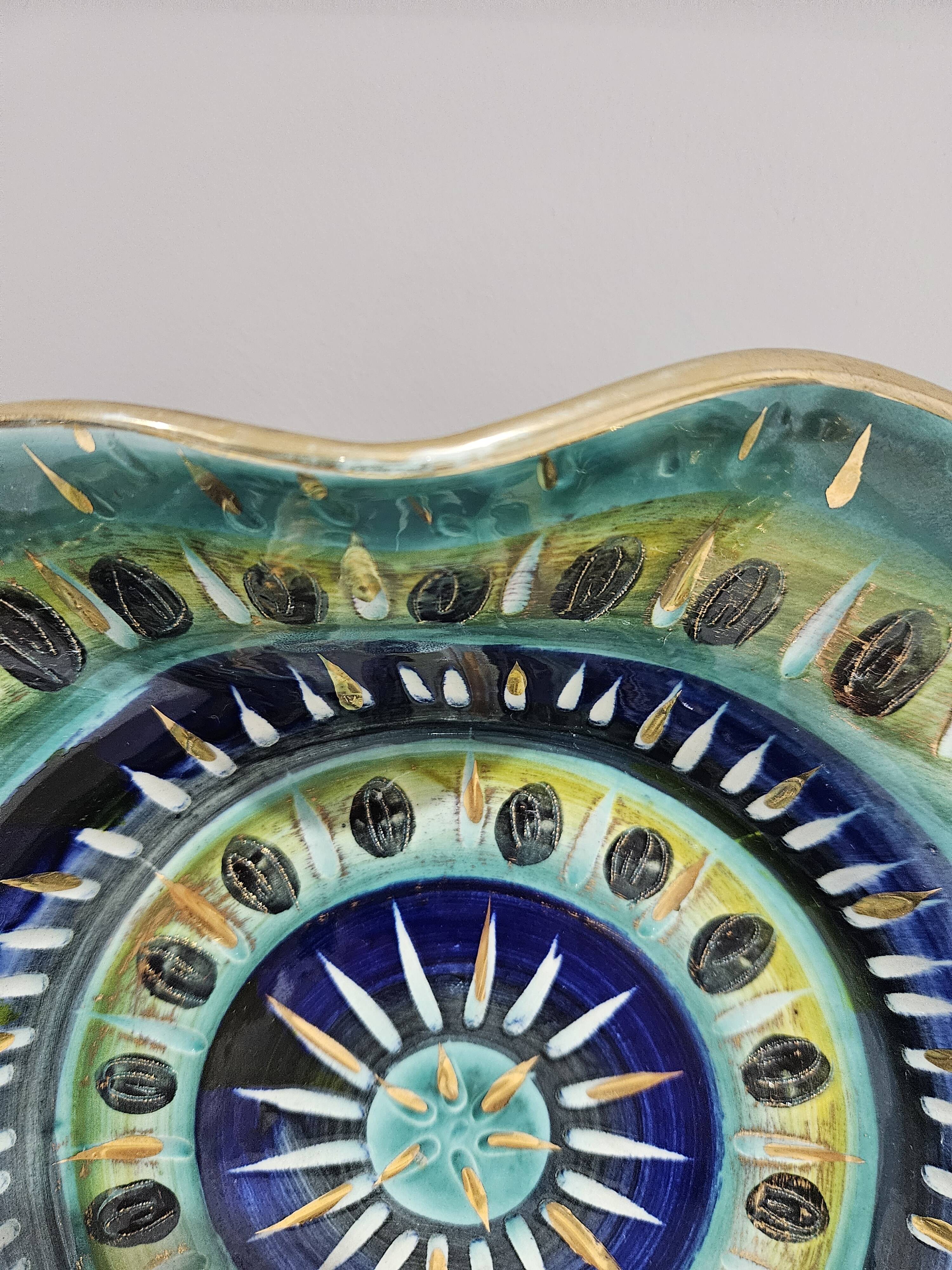 H. Bequet Quaregnon ceramic plate, Belgium 1950s.