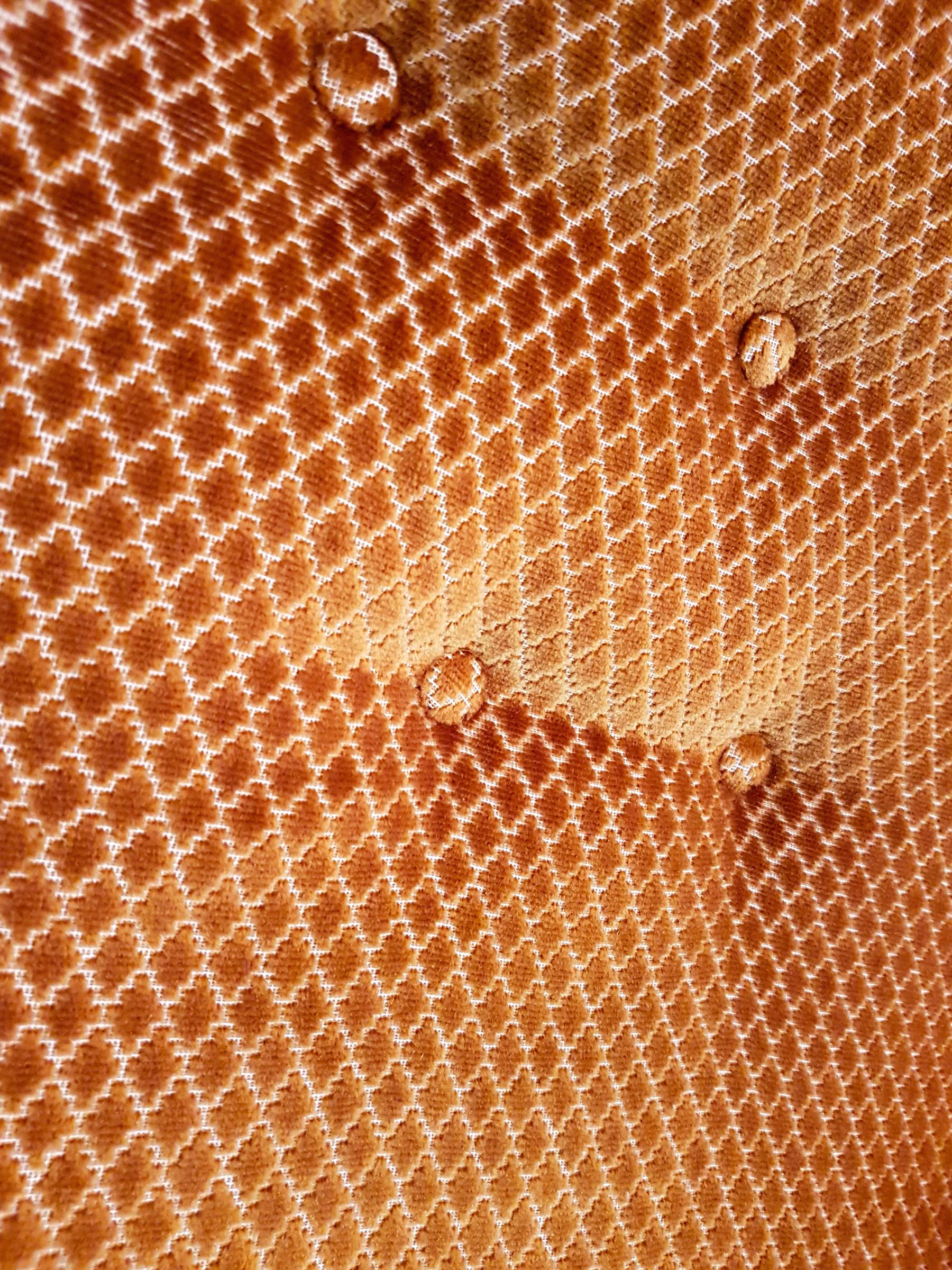Pair of vintage mustard velvet chairs