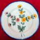 pair of flowered plates Saint Clément