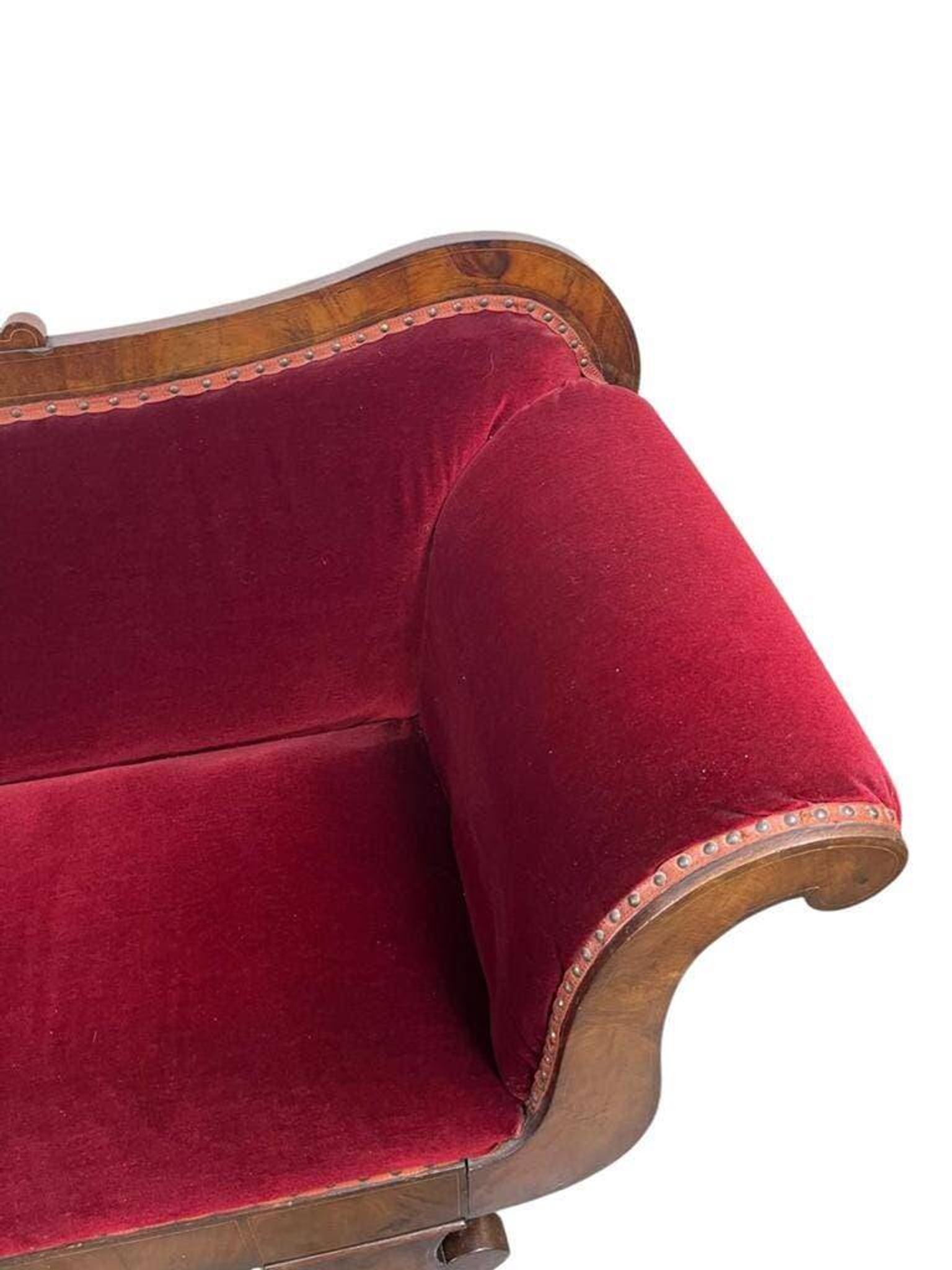 Canapé baroque vintage bordeaux