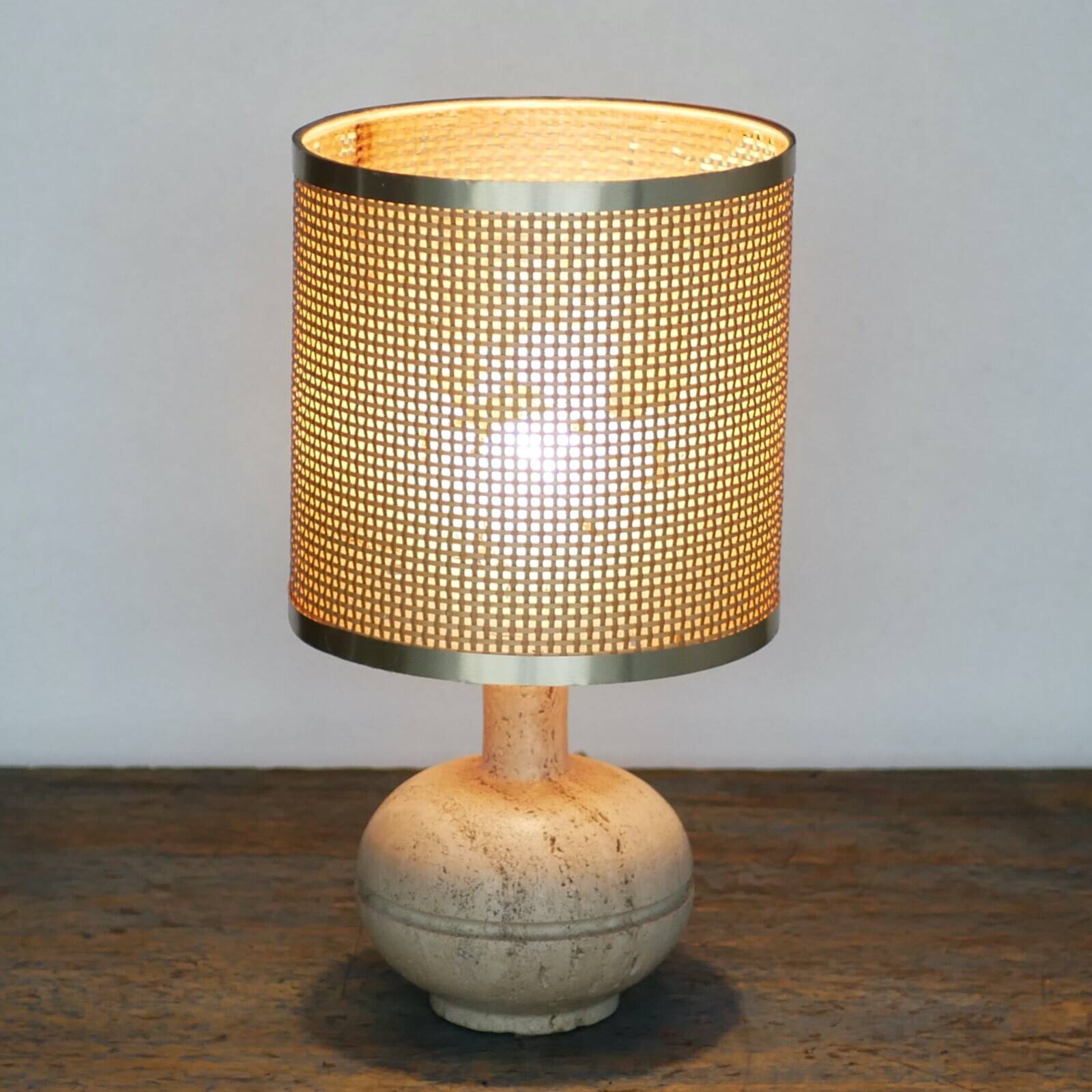 1970s travertine lamp