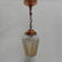 Vintage hanging lamp with glass shade