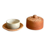ART NOUVEAU Terracotta BUTTER DISH