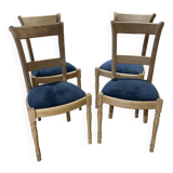 4 chairs with midnight blue velvet seats