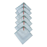 6 antique embroidered napkins