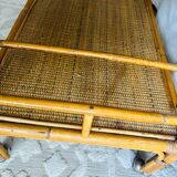 Vintage rattan trolley