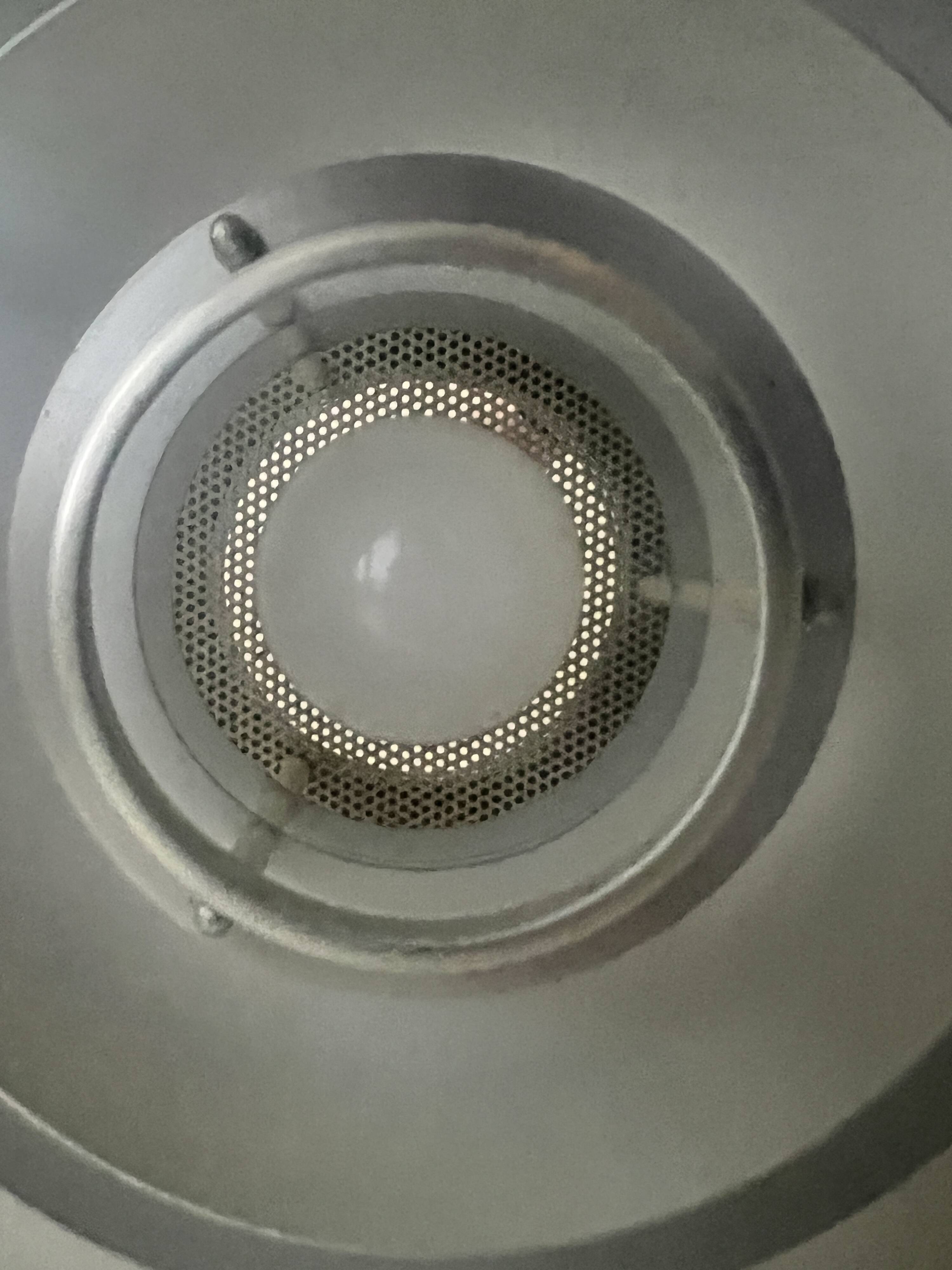 Danish suspension light JEKA in chrome metal, design Denmark 1970.