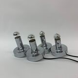 Set of 2 Space age chrome bedside lamps , 1970’s