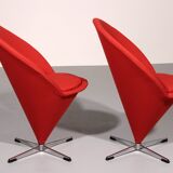 Chaises Verner Panton Modèle Cone K1 par Plus Linje années 60