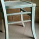 Blue and white patinated old bistro chair