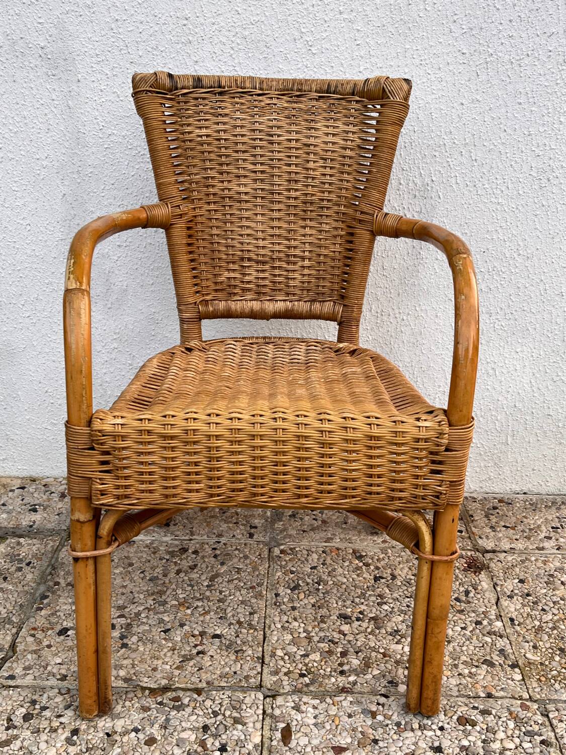 Set of 4 bamboo chairs