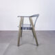 Set of 4 leather chairs and laywood from the 1980s vintage modern