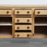 Antique English Sideboard/ Counter from the Early 19th Century in Pine Wood