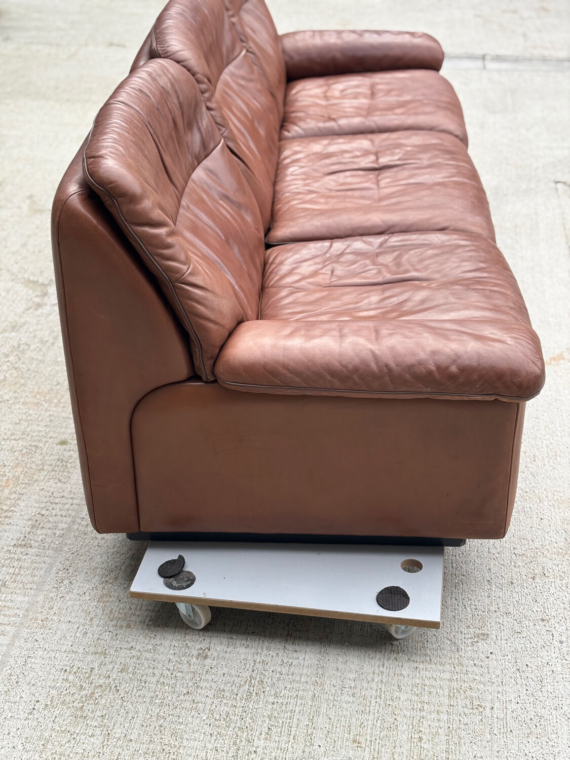 DS-66 Sofa in brown leather – 3-seater – Swiss vintage design