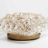Gold floral glass ceiling light 1960