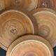 5 plates flat sunflower, Poterie de la Colombe, Vallauris style, 1970