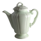 Green ceramic teapot