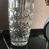 Old pressed glass vase 22 cm high
