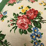 Green and flowery cushion