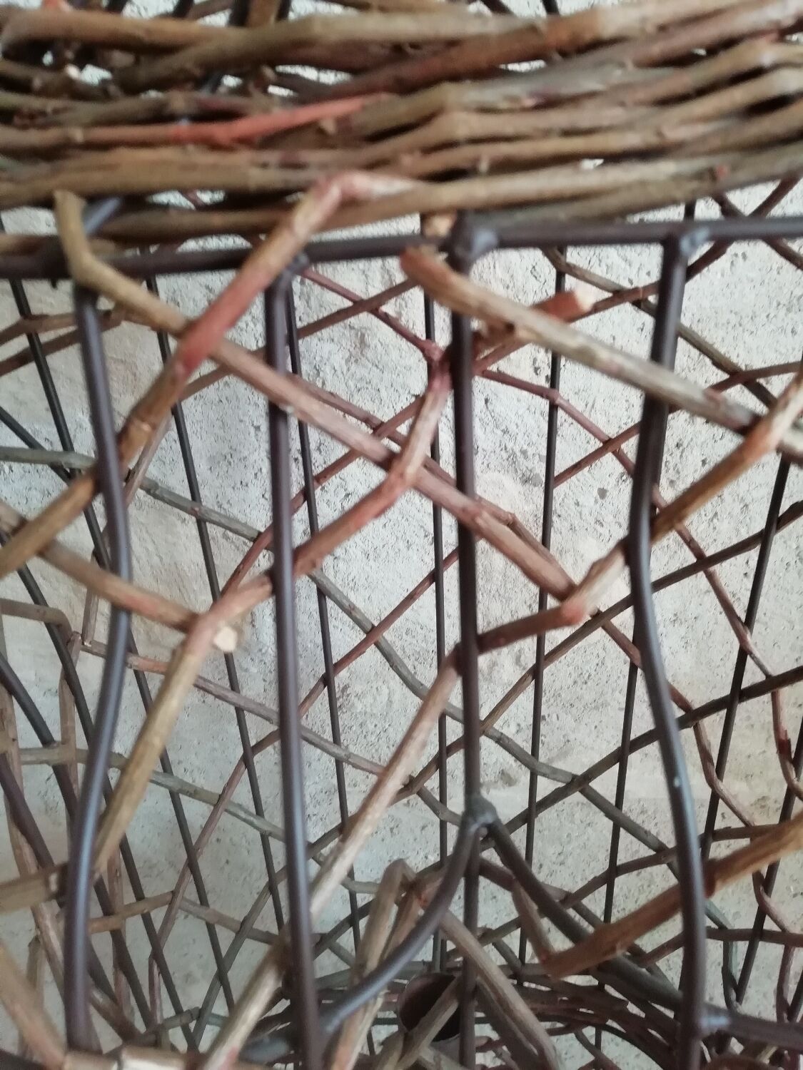 Decorative wicker seamstress bust