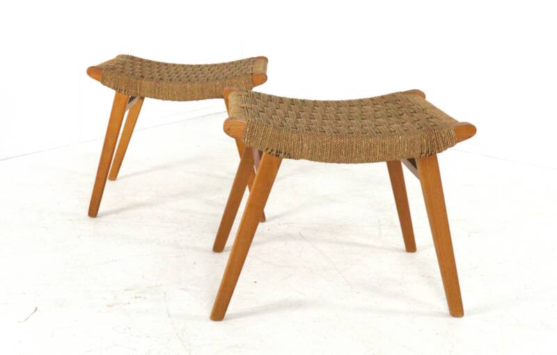 Footstool in the style of Audoux Minet | mid century modern vintage design
