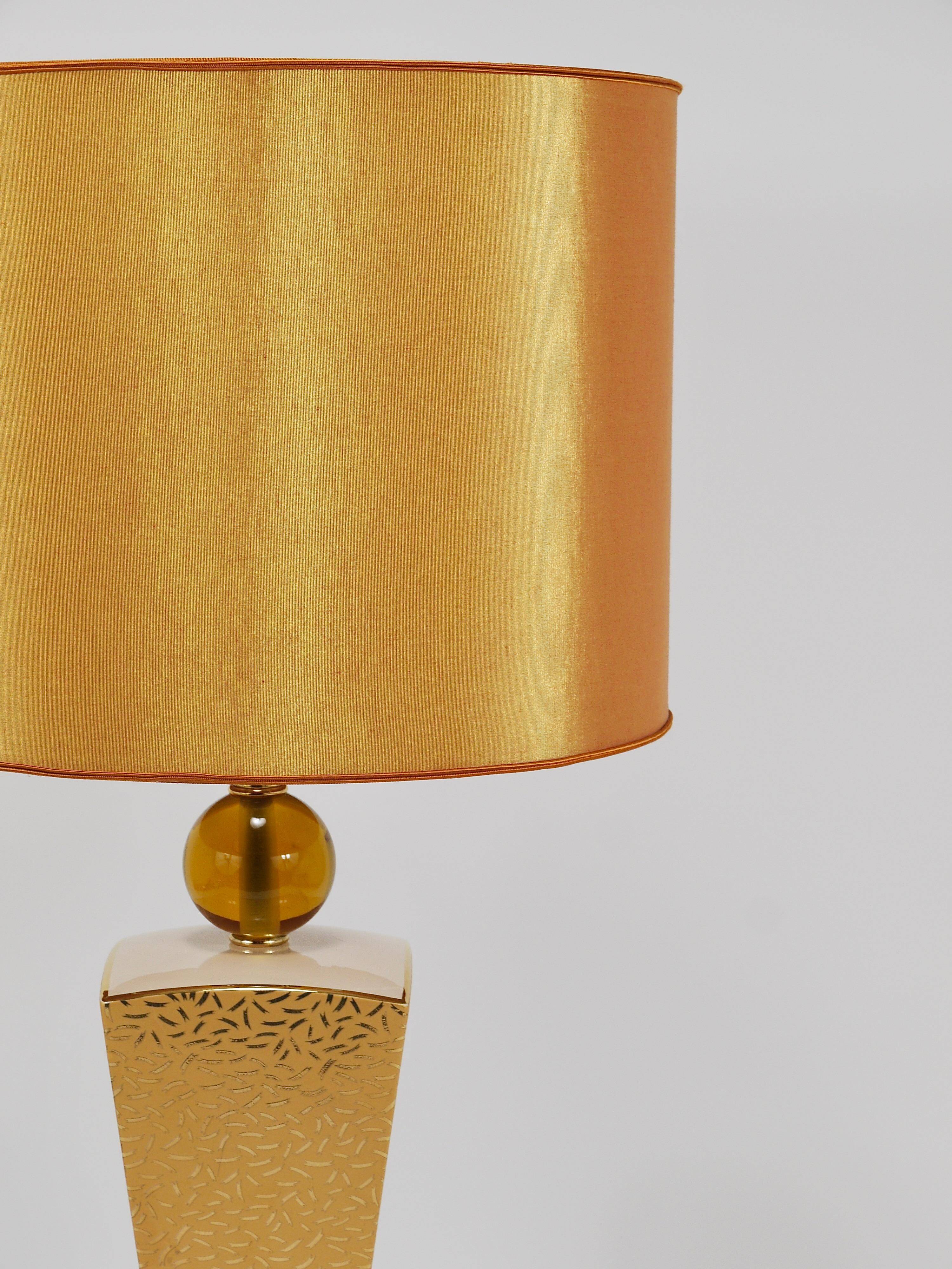 Lampe de table ou d'appoint en porcelaine de style post-moderne Memphis et Art Déco, Italie, années 1980