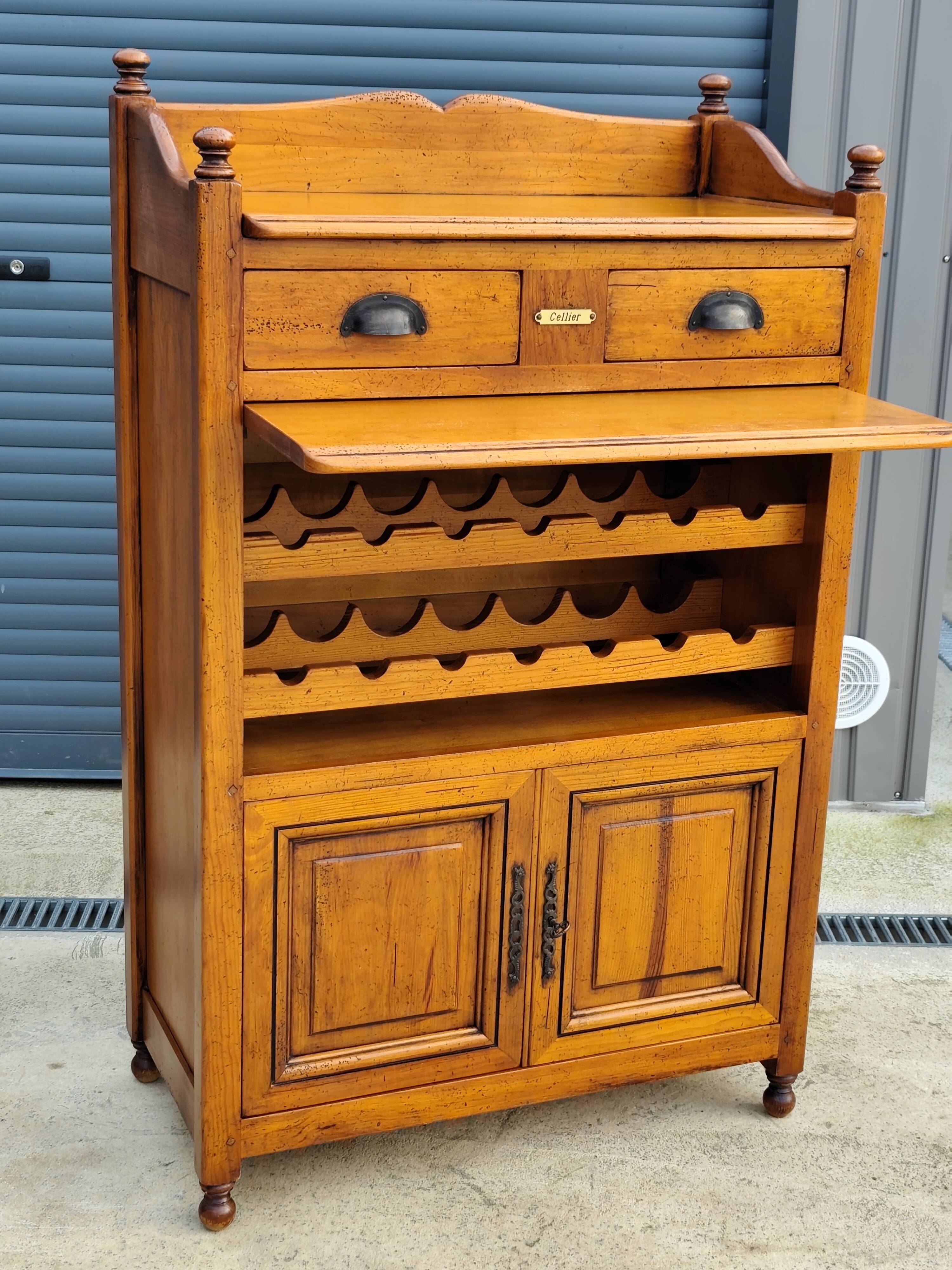 Buffet bar and wine cellar