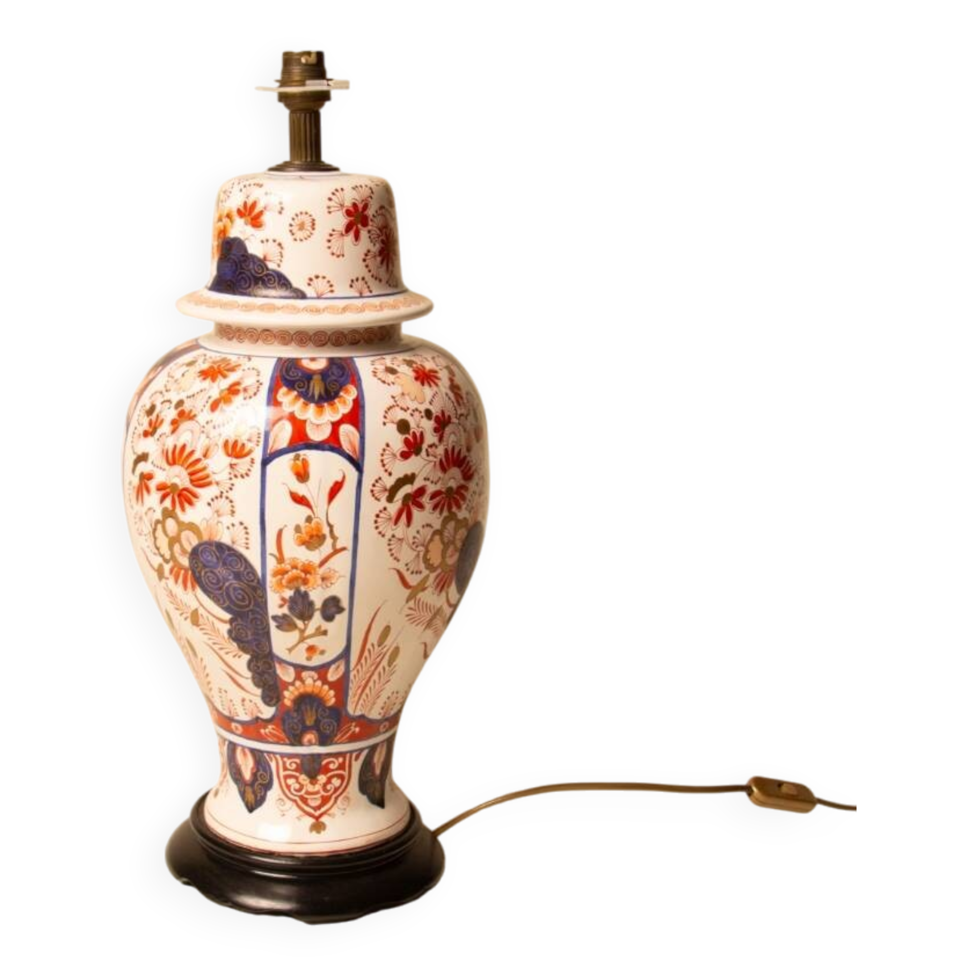 Pied de lampe céramique peinte à la main