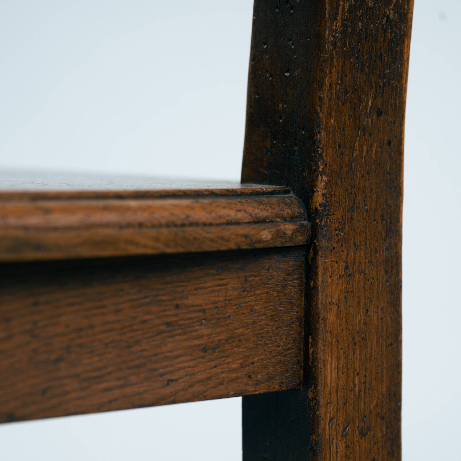 Spanish carved walnut wooden dining chairs, 1970s