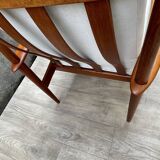 Pair of Scandinavian armchairs "PJ56" with high back by Grete Jalk for Poul Jeppesen