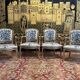 Suite of 4 Louis XV style convertible armchairs