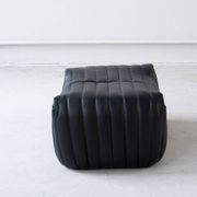Black Leather Sandra Sofa Set by Annie Hieronimus for Ligne Roset, 1973, Set of 6