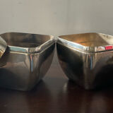 Art Deco silver-plated jewellery box pair