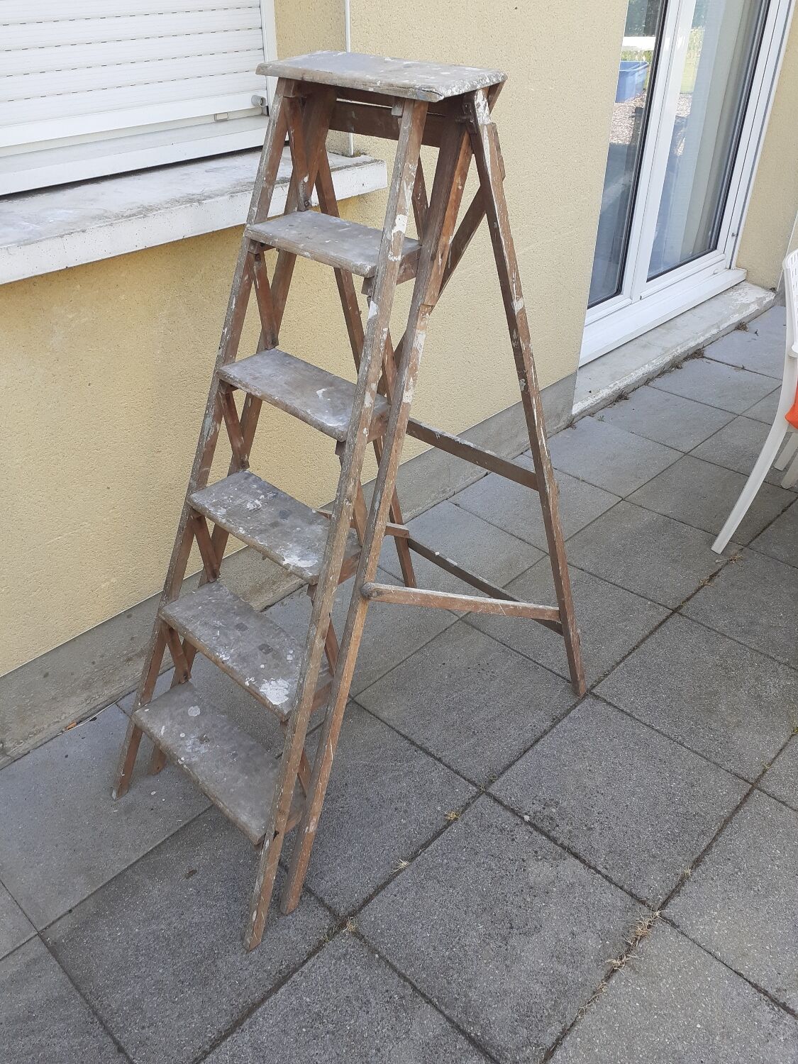 Wooden stepladder