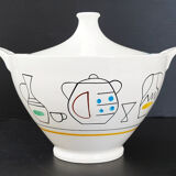 Digoin sarreguemines soup tureen 1960 vintage 60s earthenware porcelain 60s