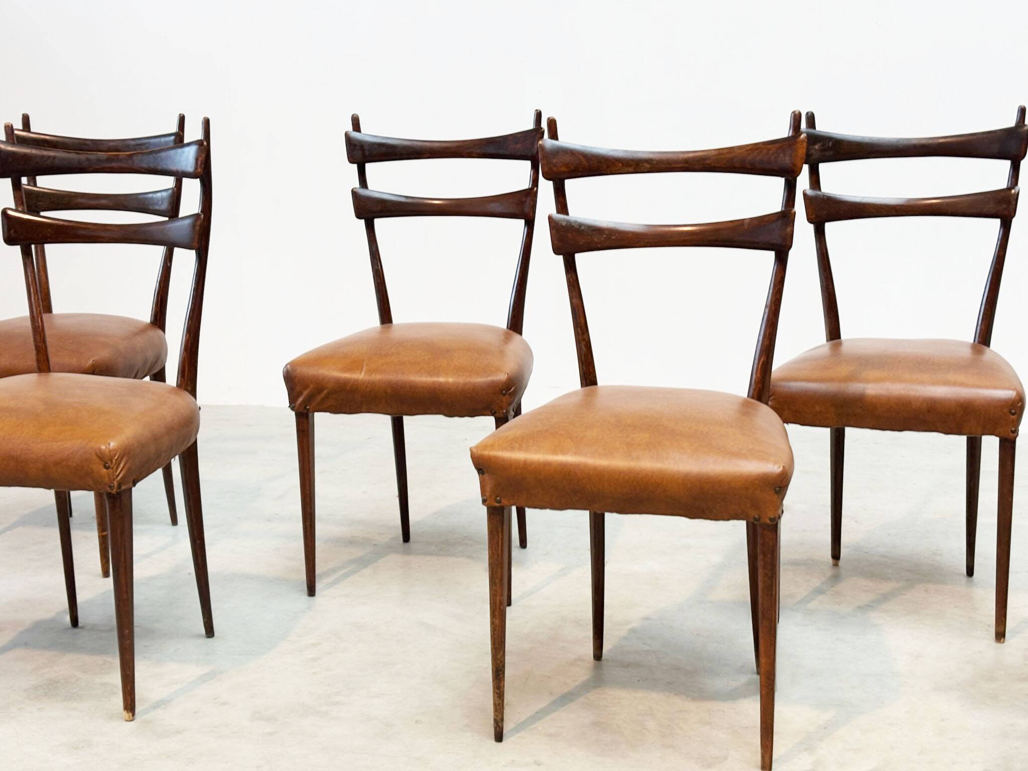 6 chaises de salle à manger italiennes