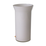Memphis style white opaline cylindrical table lamp, 1970-1980