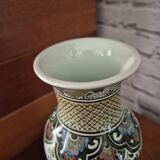 Villeroy and Boch Vintage Green Peacock Vase